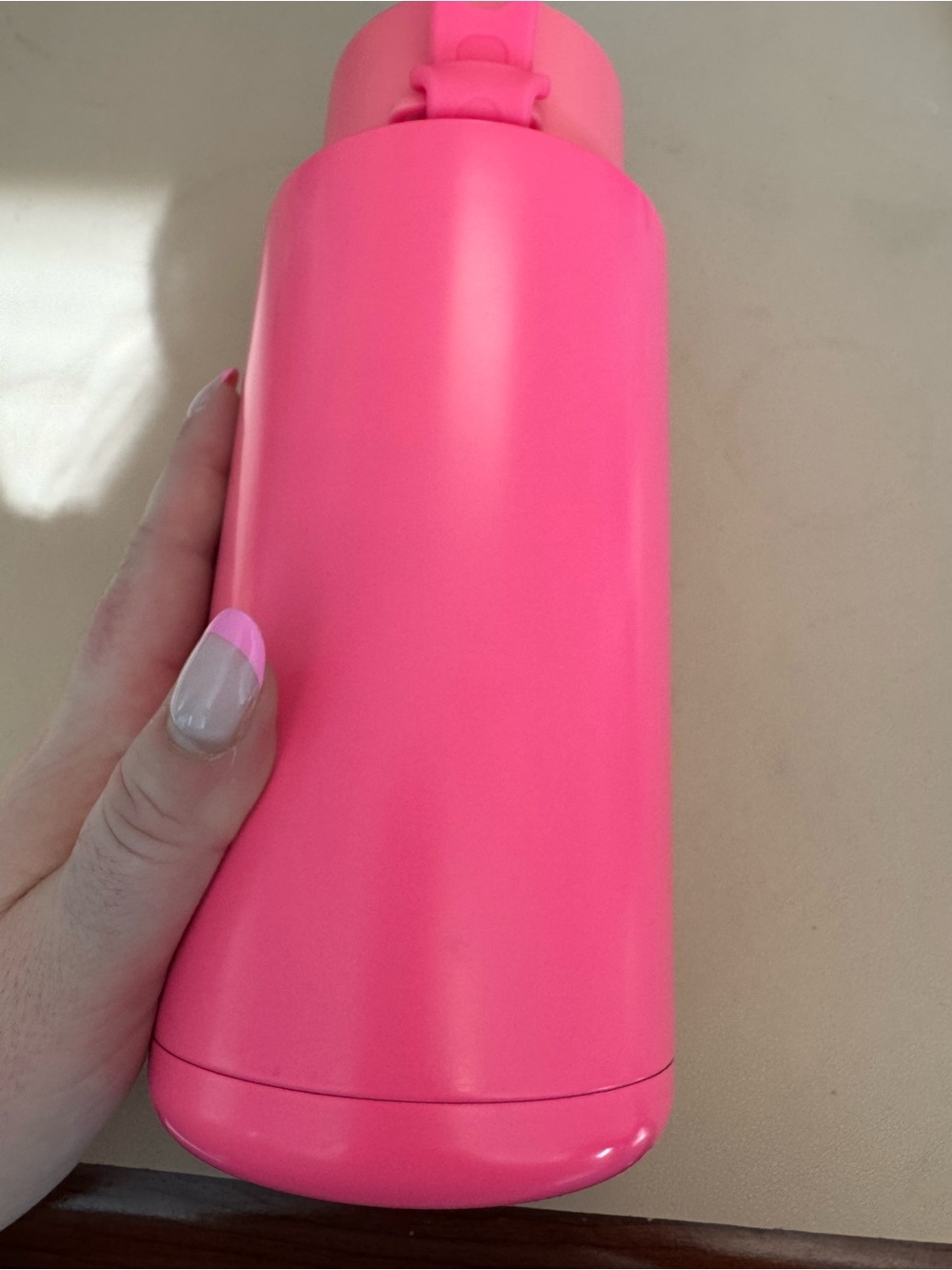 Frank Green 34 oz Water Bottle with Straw Lid in Neon Pink - Picture 3 of 6